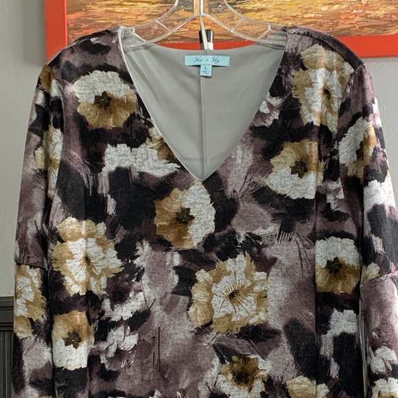 She + Sky Dress SZ - L - Picture 2 of 5